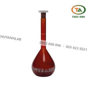  Bình định mức nhựa màu nâu isolab