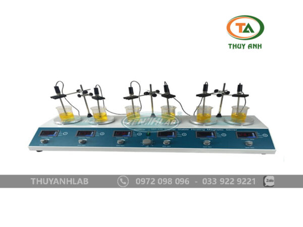 Máy khuấy từ gia nhiệt HJ-6D ZENITH LAB (4/6 vị trí)