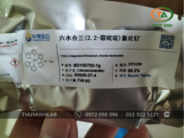 Hóa chất Tris(2,2′-bipyridyl)dichlororuthenium(II) hexahydrate